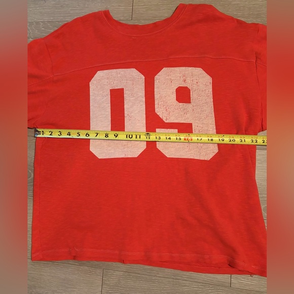 Anthropologie Pilcro 3/4 Sleeve Red Varsity T-shirt - Picture 5 of 10